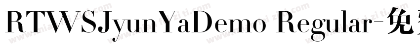 RTWSJyunYaDemo Regular字体转换